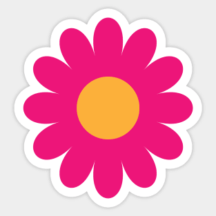 Pink Daisy Flower Sticker